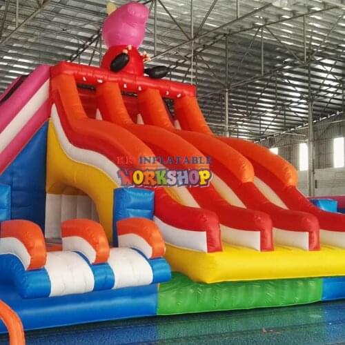 High quality inflatable water slide,steel frame pool or inflatable pool removable water slide