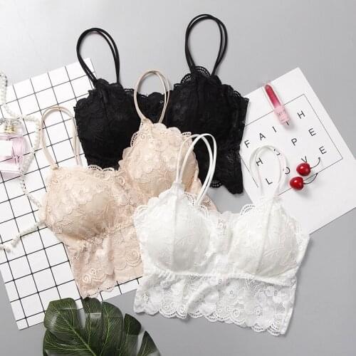 Women Wireless Bras Sexy Lace Bandage Push Up Wire Free Bralette Seamless Lingerie Underwear Multi-color
