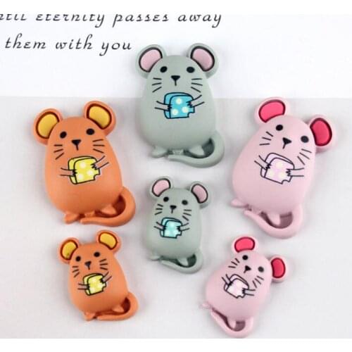 10pcs/lot Resin Cabochon Kawaii Cartoon Mouse DIY Flatback Decorative Scrapbooking Accessories