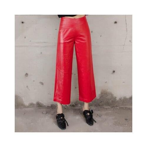 Top brand Fashion 2020 New Real Sheep Leather Pants BP42 high quality
