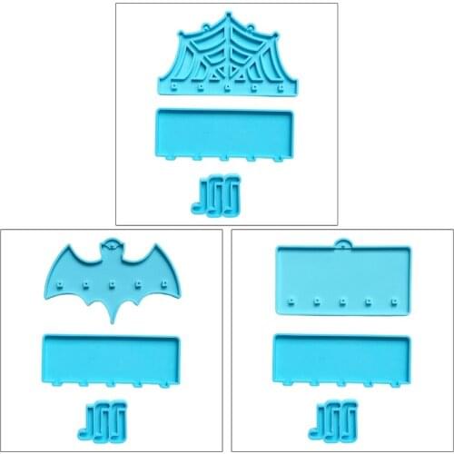 1 Set Home Wall Hanging Hook Epoxy Resin Mold Small Items Tote Bag Key Towel Hanger Silicone Mould DIY Crafts Decorations Castin