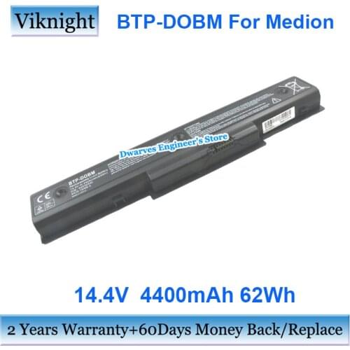14.4V BTP-DOBM Battery For Medion Akoya E7218 P7624 P7812 BTP-DNBM BTP-DNBM Laptop Battery 4300mAh 62Wh