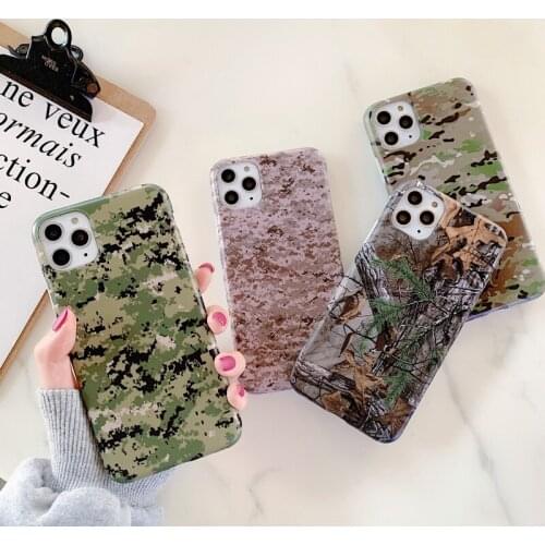 Woodland Camouflage colorful soft silicone phone case For iphone 12 Mini 11 Pro Max X XR XS MAX SE 2020 6S 7 8 plus back cover