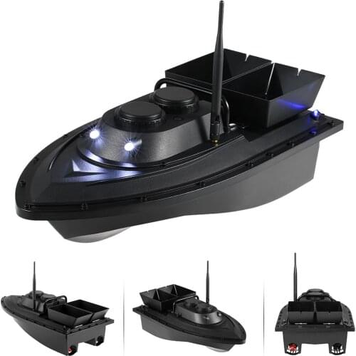 D11 RC Boat Fish Finder Fishing Bait Boat 1.5kg Loading 500m Remote Control Fixed Speed 2 Battery 2 Motor 2 Bait Bin 2 LED Light