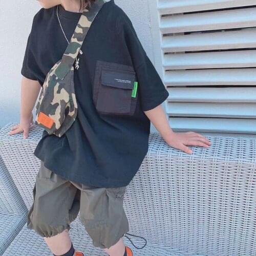 Childrens Clothing Baby Boys and Girls Short Sleeve T Shirt Kids Soild Casaul Pullovers Top Tee Big Children Loose Soft T Shirt