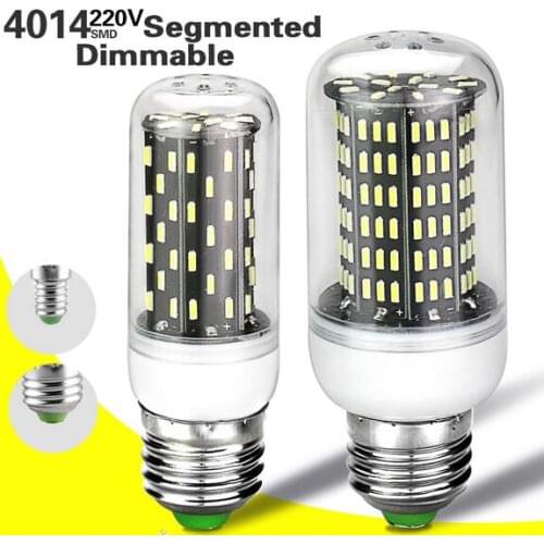 Dimmable E27 E14 4014 Led Lamp 220V lampara Led Corn Bulb Ampoule Led Spotlight Leds Lamps Segmented dimming Light