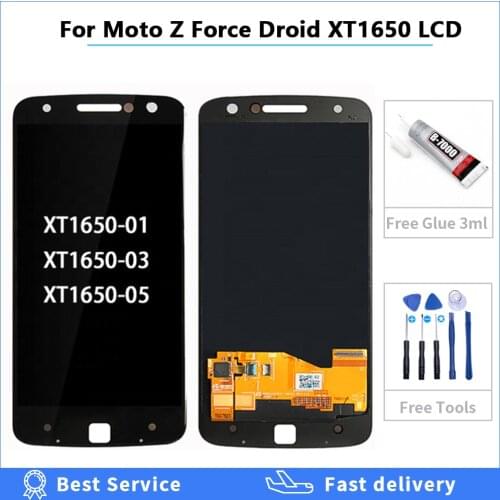 Super AMOLED For Motorola MOTO Z Droid XT1650 LCD Display Touch Screen Digitizer For Moto Z XT1650-01 XT1650-03 lcd original