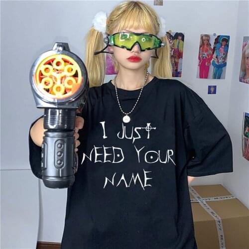 Womens t-shirt oversized short sleeve Death Note harajuku kpop aesthetic print streetwear Hip hop cotton dropshipping clothes