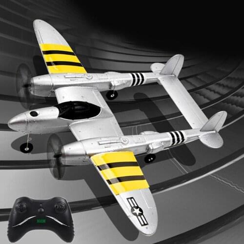 FX816S World War II Air Force P-38 RC Airplane 2.4GHz 2CH RC Helicopter Fixed Wing Glider Outdoor Flight Drone For Kid Toys Gift