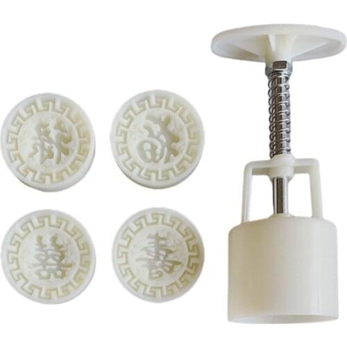 Hand-Pressure Moon Cake Mould Traditional Chinese Style Pastry Tool Moon Cake Maker Bath Bombs Food-Grade Plastic DIY