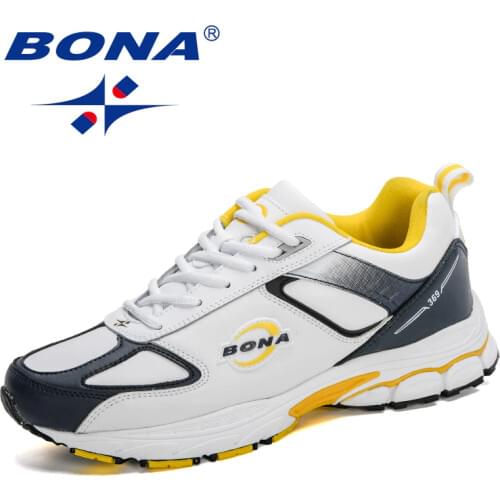 BONA 2020 New Designers Popular Men Fashion Shoes Action Leather Casual Shoes Brand Man Sneakers Leisure Footwear Masculino Soft