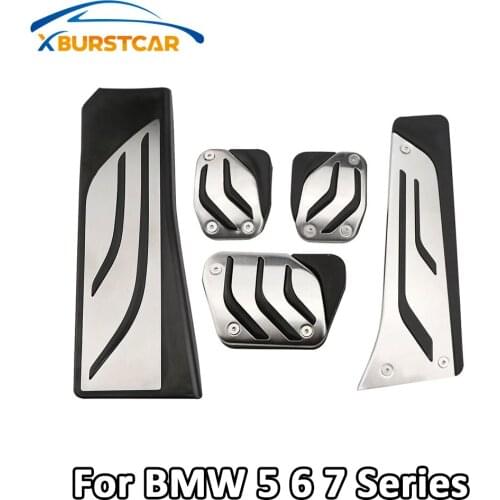 No Drilling LHD Car Pedal Cover for BMW 5 6 7 Series E65 E67 E68 F01 F02 F10 F11 F07 F12 F13 LHD Gas Brake Clutch Rest Pedals