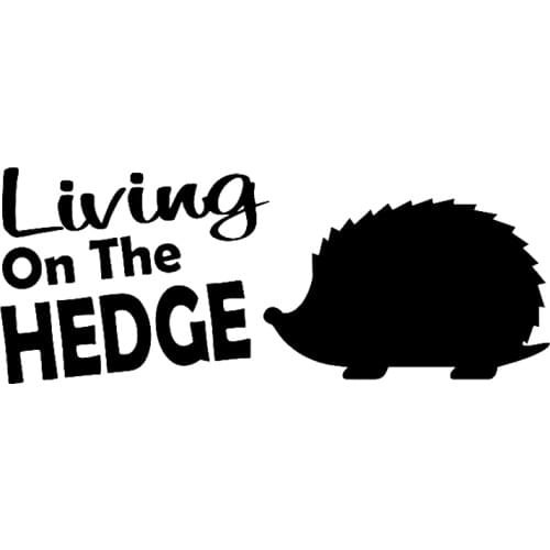15*5.9cm Living On The HEDGE Hedgehog Decal Sticker Be Different Car Accessories Motorcycle Helmet Car Styling