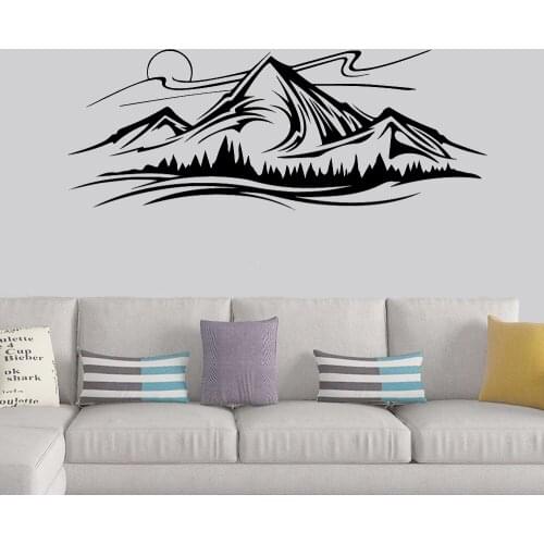 Mountain Peak Wall Stickers For Kids Rooms Living Room Home Decor Wallpaper Vinyl Removable Wall Decals Sticker Waterproof ov659
