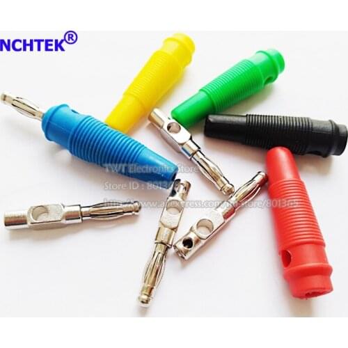 NCHTEK 5 Colors Nickel Plated Banana Plug Male 55mm/Free shipping/10Sets(50PCS)