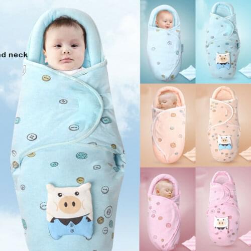 New Baby Swaddle Wrap Soft Swaddling Protective Sleeping Bag Cotton Blanket