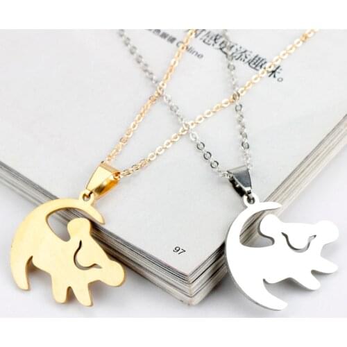 The Lion Necklace Stainless Steel Jewelry Remember Who You are Letters Choker Long Chain Fashion Jewelry Women Gift