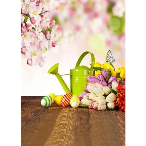 Easter Spring Tulips Flowers Vinyl Photography Backgrounds for Photo Studio Photo Backdrops Photobooth Shoot Photophone Props