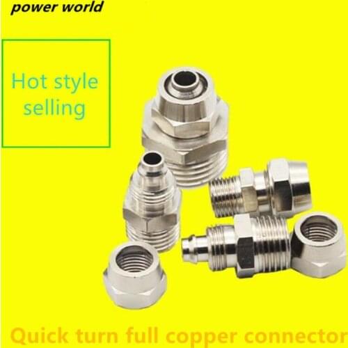 Copper Material Pneumatic Quick Connectors Fitting PC 8mm-02 Hose Tube One Touch Push Into 4-M5/6-01/10-03/12-04