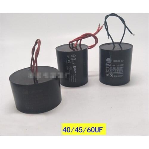 1Pc 15/20/25/30/35/40uF 45uF 50uF 60uF 70uF 50/60Hz 450VAC CBB60 Oil Immersion Deep Well Pump Motor Start Running Capacitor