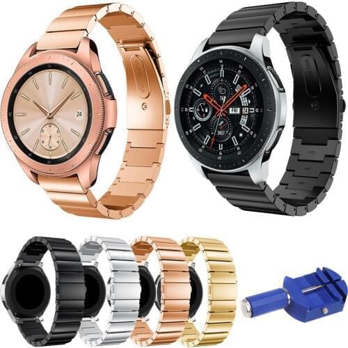 For Galaxy Watch 42mm 46mm Band, 20mm 22mm Width Stainless Steel Strap Bands for Samsung Galaxy 42mm 46mm Smart Watch Band