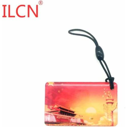 S50 1K 13.56MHz UID Waterproof Five Star Red Flag Keyfob Changeable Rewritable Token Tag Keychain For Access Control Card 1pcs