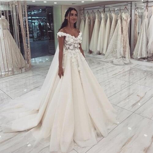 Sexy Sweetheart Wedding Dresses 2021 Top Lace Appliques Sleeveless Bridal Gowns Off the Shoulder Vestido De Noiva