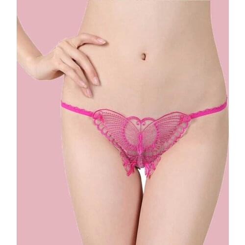 Butterfly Shaped Sexy Women Panties Porno Underwear Embroidery Hollow Out Briefs Sex Lingerie G-string Thongs Female