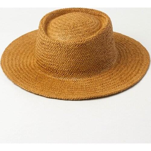 Women Men Caps Summer Paper Handmade Concave Top Hat Casual Simple Panama Hat Outdoor Travel Wide Brim Sombrero Chapeu Feminino