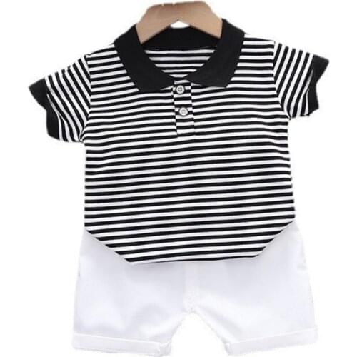 New Summer Baby Boys Clothes Suit Children Striped T-Shirt Shorts 2Pcs/Sets Toddler Sport Costume Girls Clothing Kids Tracksuits