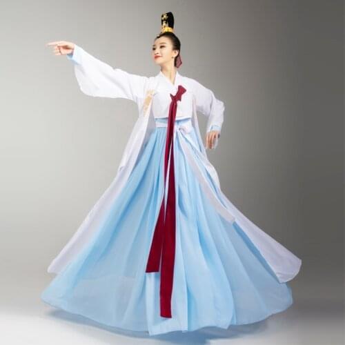 Traditional Korean Hanbok Dress Ancient Princess Dance Costume Women Ethnic Korean Folk Stage Dance Costume Hanbok Korean 10724