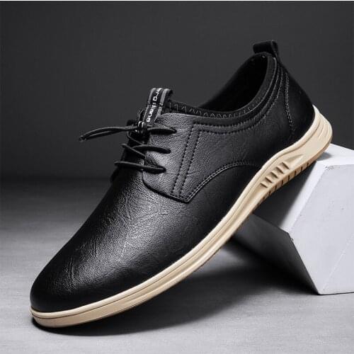 New Men Genuine Leather Dress Oxford Shoes Fashion Lace Up Mens Casual Shoes Moccasins Loafers Male Leisure Comfortable Sneakers