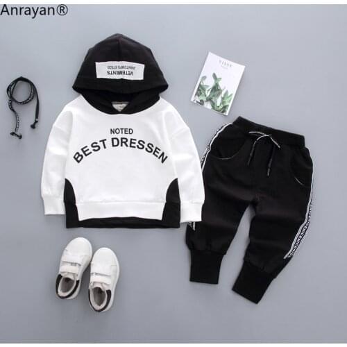 Spring Toddler Cotton Clothes Fashion 2020 Children Girls Boys Sport Hooded Jacket Pants LONG Sleeve Baby Casual Kids Tracksuits