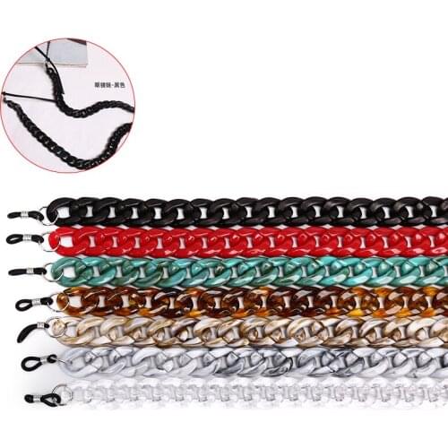 1PCS Summer Sunglasses Chain Lanyard Glasses Chain Acrylic Reading Glasses Hanging Neck Chain Eyeglasses Strap