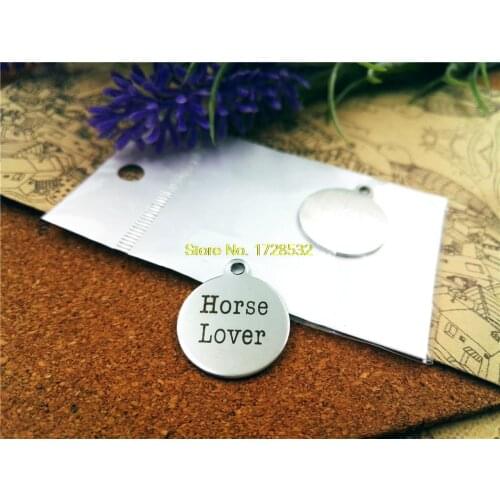 10pcs-stainless steel Charms "horse lover "DIY Charms Pendants for necklace/bracelet/keychain DIY jewelry