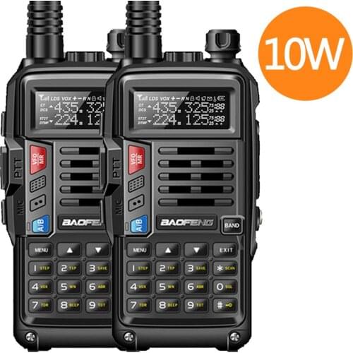 2PCS BaoFeng UV-S9 Plus with 2800mAh Battery 10W High Power Dual Band UHF/VHF Amateur Ham 2 Way Radio Walkie Talkie