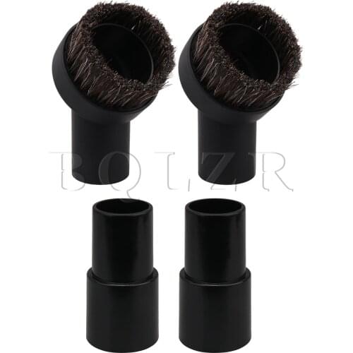 BQLZR 2pcs Hose Adapter & 2pcs Round Dust Brush Tool for 1.25" Vacuum Cleaner