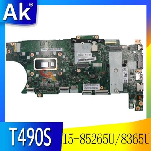Akemy For Lenovo ThinkPad T490S Laptop Motherboard NM-B891 CPU I5 85265U 8365U 16GB RAM FRU 01HX936 01HX934