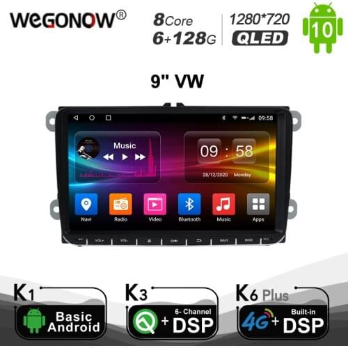 Carplay 6GB+128GB Android 10.0 Car DVD Player For Volkswagen VW Golf Polo Tiguan Passat B7 B6 Skoda Rapid Octavia Stereo Radio