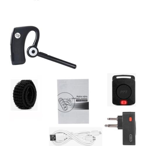 Wireless Walkie talkie Bluetooth Headset PPT Earphone For Motorola 2 Pins CP200 CP040 EP450 Two Way Radio Moto Bike