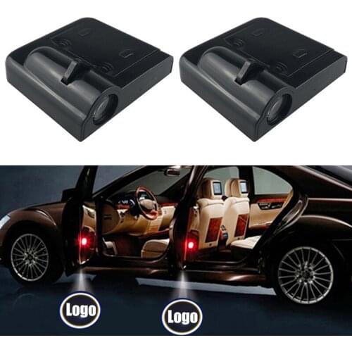 2PCS Wireless Led Car Door Welcome Laser Projector Logo Ghost Shadow Night Light Universal Coutesy Lamp Car Accessories for Ford