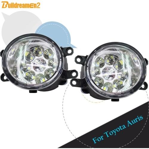 Buildreamen2 For Toyota Auris H8 H11 Car Styling LED Light Fog Light Daytime Running Light DRL White Blue Yellow 12V DC 2 Pieces