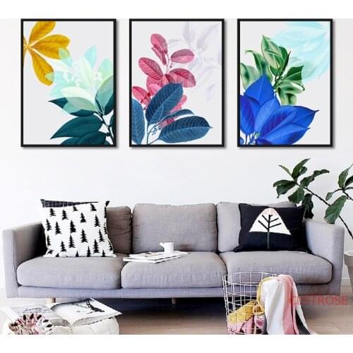 Nordic Decoration Posters And Prints Fresh Green Plant Canvas Painting Wall Art Pictures For Living Room Modern Home Decor