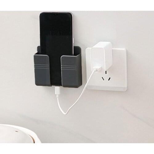 Mobile Phone Charging Hanging Holder Wall Charger Hook Charging Rack Dock Hanger Bracket Suction Mount Phone Universal Sock I2B3