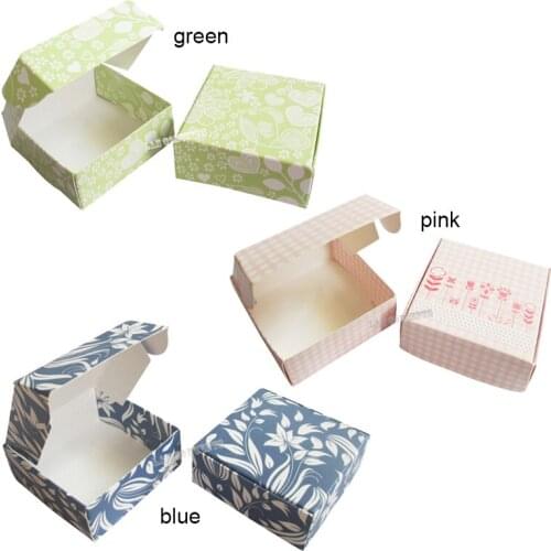 DIY cardboard Candy Boxes Handmade Soap Box Folded Favor Gift Package - 3 colors for option 100pcs/lot LWB0366 Free Shipping
