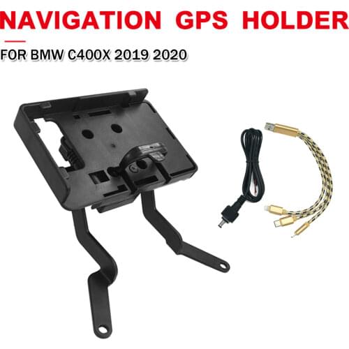 For BMW C400X C400 C 400 X 400X Mobile Phone Navigation GPS USB Charger Adapter Holder Plate Support Mount Bracket Fixed Seat