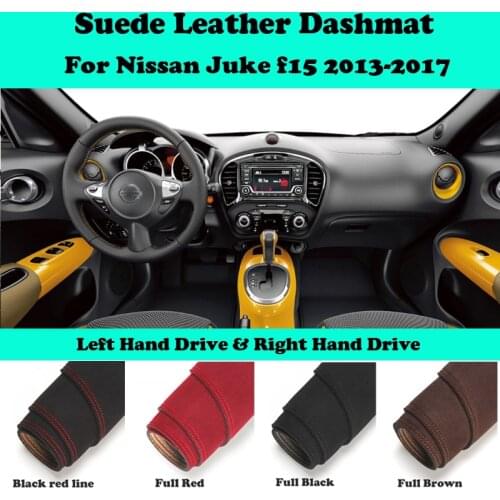 For Nissan Juke f15 2013 2014-2017 Suede Leather Dashmat Dashboard Cover Pad Dash Mat Car-Styling Carpet Accessories LHD RHD