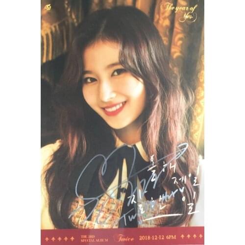 Signed TWICE SANA autographed photo THE YEAR OF YES 5*7 inches K-POP 122018A