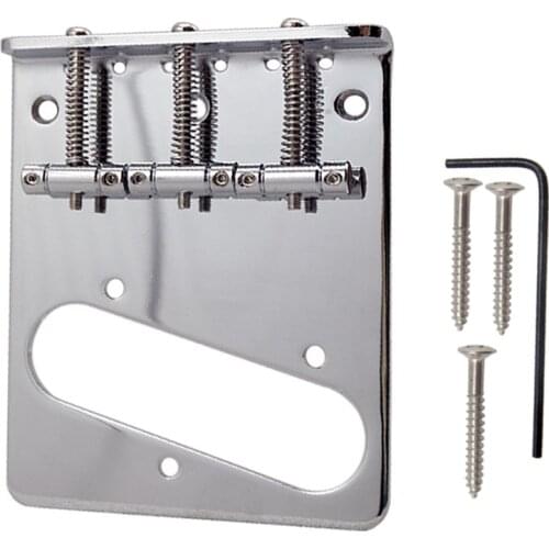 Electric Guitar Bridge with 3 Compensated Saddles for Fender Telecaster Guitar Accessories