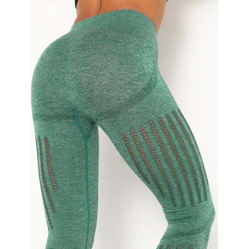 Seamless Leggings Women Yoga Pants High Waist Sport Leggings Women Fitness Hollow Out Gym Legging Tights Pants Trainning Wear